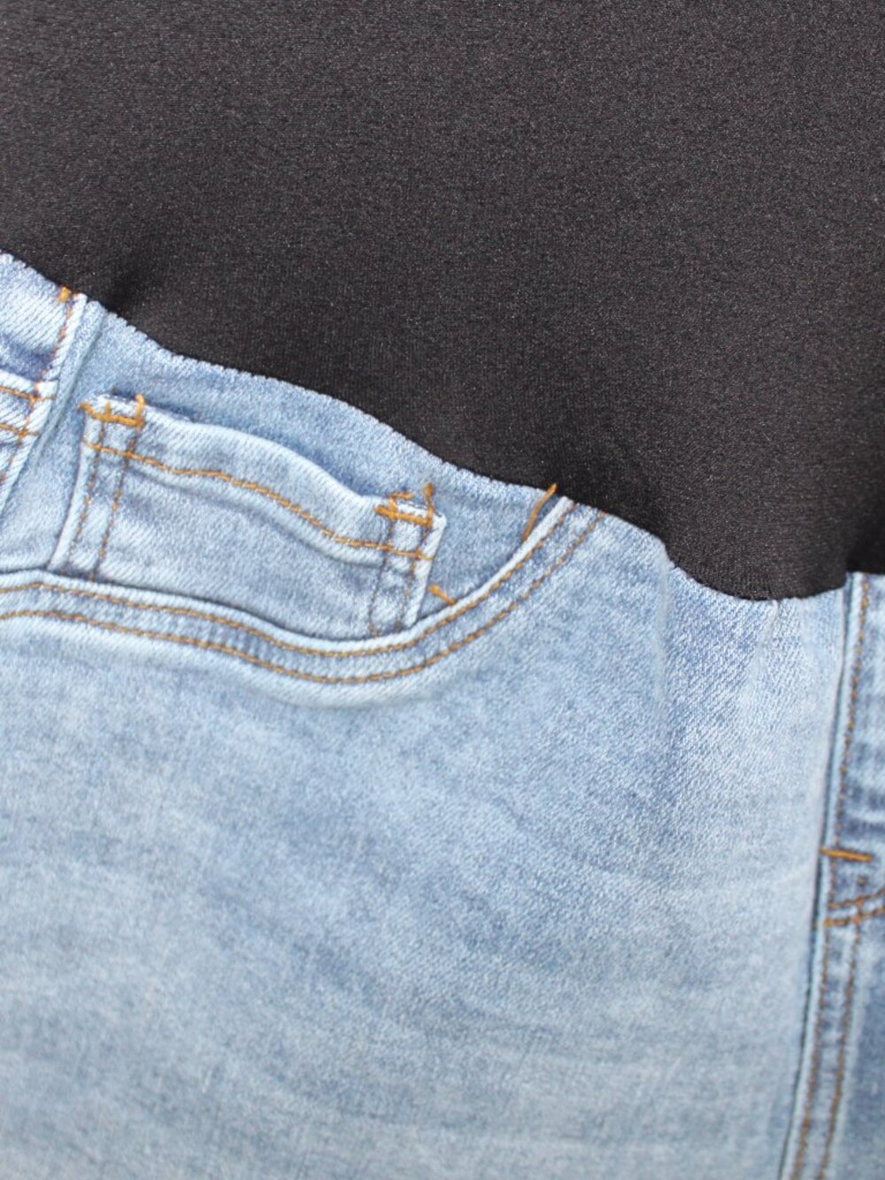 LOVE SOHO MATERNITY JEANS FULL PANEL SZ LG BOOTCUT FLARE - Picture 3 of 6
